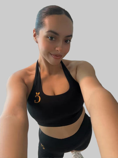 Black Sleveless Crop Top